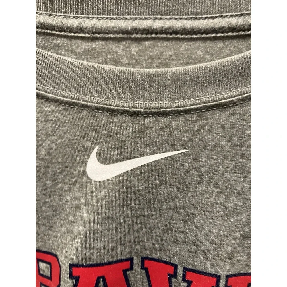 Atlanta Braves Nike Dri-Fit Grey Shirt Men Size XXL Short Sleeve Baseball Shirt